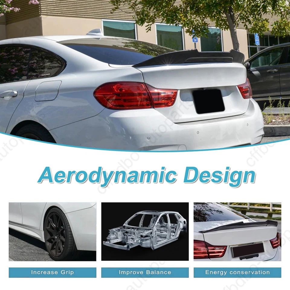 Alerón de maletero negro brillante estilo PSM para BMW F36 428i 435i 440i Gran Coupé 14-18 Foto 4 de 4