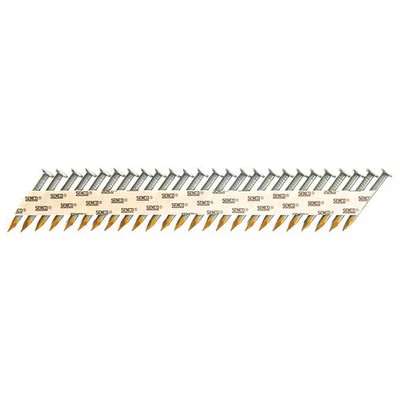 Senco Collated Metal Connector Nail, 1-1/2 in L, Bright, Flat Head, 34 Degrees,