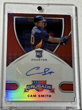2025 Panini Crusade Signatures Red Cam Smith Auto /25 Houston Astros Rookie
