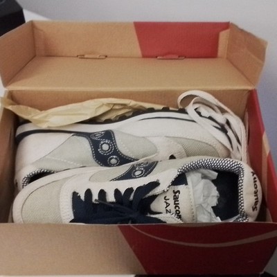 Saucony women's Jazz Low Pro Grey Navy Low Top Sneakers Lace Up 1887-11