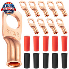 10 Pack Heavy Duty 8 Gauge Copper Wire Lugs for UL Test Stud Terminals