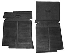 1968-1982 Corvette Floor Mats Mat Cross Flags Logo Black Rubber Pair L R C3 New 1968-1982 Corvette Floor Mats Mat Cross Flags Logo Black Rubber Pair L R C3 New