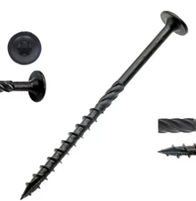binifiMux Black Construction Lag Screws, T30 Decking Screws, #14 x 5 Inches S...