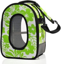 001377 Happy Beaks Soft Sided Travel Bird Carrier Green 14.5X10.5X7 in