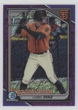 2024 Bowman Chrome Prospects Purple Shimmer Refractor /250 Lisbel Diaz 08mi