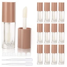 Empty Big Brush Lip Gloss Tubes DIY Nude Containers 6ml 14 PCS