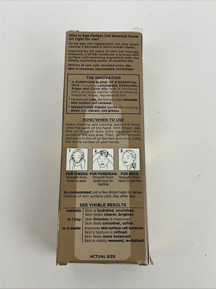 L'Oreal Age Perfect Cell Renewal Facial Oil Light 1oz - Image 3 of 4