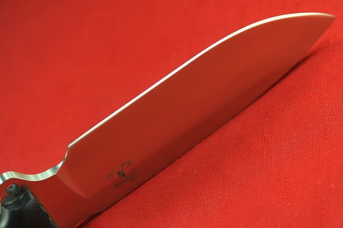 2011 Busse Custom Fat SFNO .22" Satin INFI Blade, Black G10 G-rexed Giraffe Bone - Picture 12 of 12