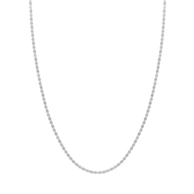 14K, 10K massives Weißgold 2,7 mm Valentino Kette Halskette 16 18'' 20'' 24''.