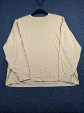 L.L. Bean Basic Shirt Mens Size XL Yellow Long Sleeves 100% Cotton