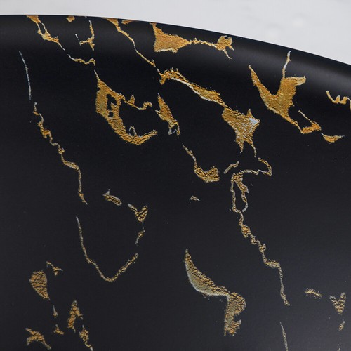 Vasca da bagno in marmo nero lavandino ovale in ceramica con rubinetto e scarico - Foto 8 di 13