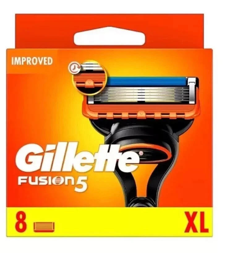 Gillette Fusion 5 8 Blades XL Pack Brand New Genuine In Box Men Shaving