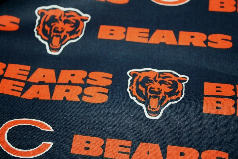 Nuevo Chicago Bears Tela de Algodón 1 yarda Fútbol Logo Deportes NFL Foto 3 de 3