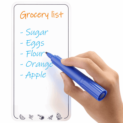 Magnetic Grocery List for Fridge Dry Erase Small White Grocery Shopping List