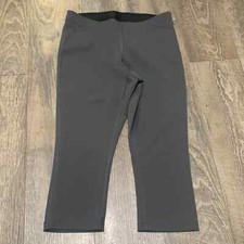 New Balance Womens Leggings Size Small Gray Capri Cropped Straight Leg Pull On