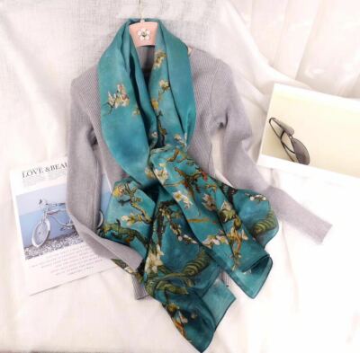 100% Mulberry Silk Womens Elegant Large Long Scarves Wraps Shawl 69''*26'' Gifts