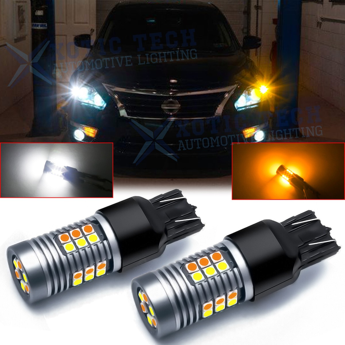 Switchback LED Daytime Running Lights & Turn Signals – Direct Fit For Nissan Altima (Front Fog Location)
