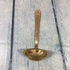 Solingen 23/24 K Gold Plated Flatware Solid Gravy Ladle 18/10 Stainless Germany