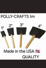 48 NEW Polly Products #PC1 Polly-Crafts tm 1" Foam Brushes. Made in the USA ๐บ๐ธ
