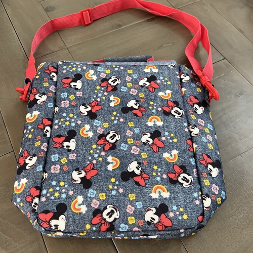 Disney Minnie Mouse Insulated Lunch Bag, Blue Denim with Red Bow & Rainbow - Picture 4 of 4