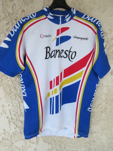 Maillot Cycliste Vintage Banesto 1993 - Nalini Taille L - Miguel Indurain - Blanc