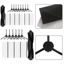 Filter Side Brush Roller Brush Kit For IHome Self Empty Vacuum IHRV6 IHRV14 Part