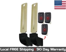 2x New Replacement Key Fob Remote Uncut Insert Blade For Select Lexus Vehicles