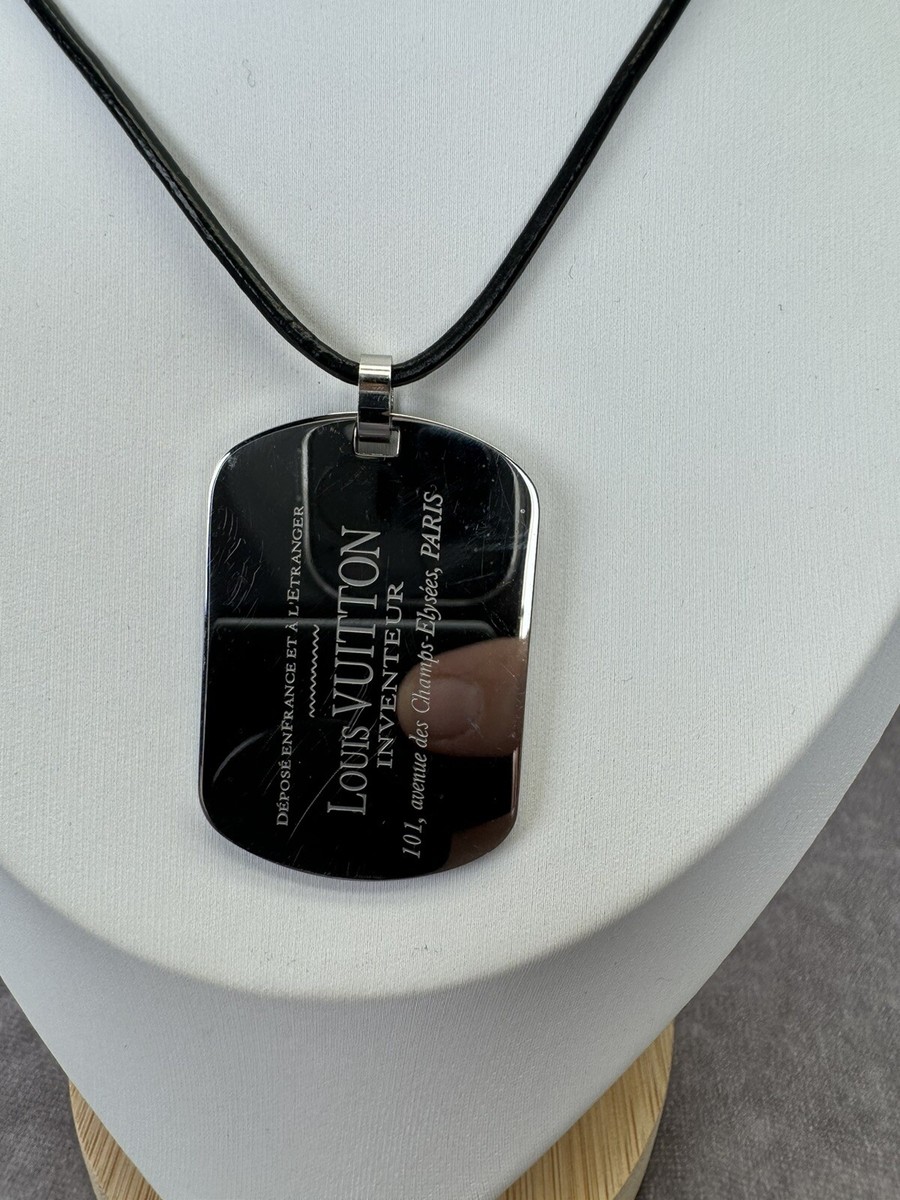 【ヴィンテージ】LOUIS VUITTON ドッグタグ ネックレス Louis Vuitton LV Dog Tag Necklace ルイヴィトン LV ドッグタグ