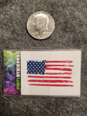 United States Flag 2 1/2'' Off the Hook Vinyl Sticker
