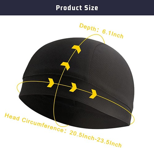 Cooling Skull Cap Helmet Liner Sweat Wicking Cycling Running Hat for Men Women - Picture 6 of 13