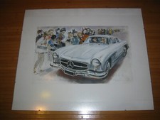 Mercedes-Benz 300SL Gullwing-Flügeltürer Clark Gable 1957 Kunstdruck-Hans Liska