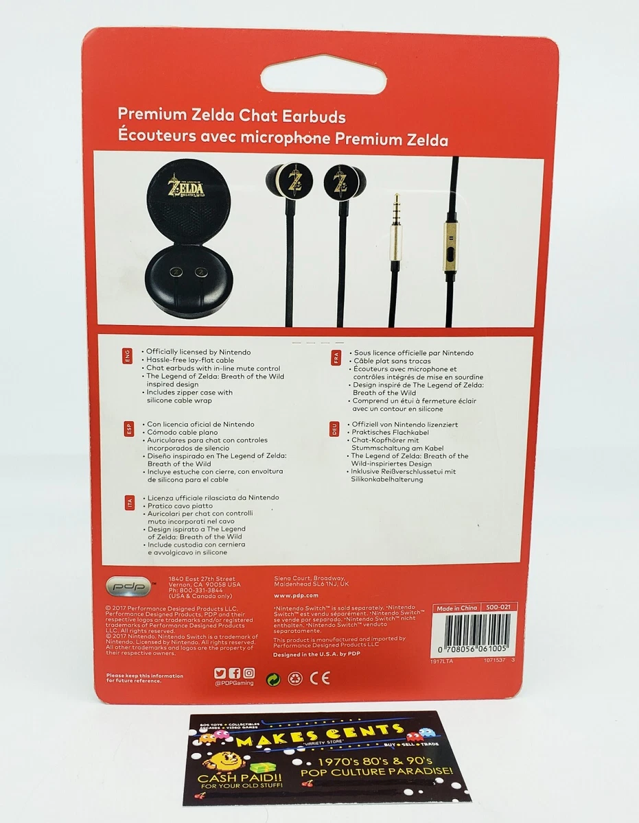Zelda Breath of the Wild Microphone Chat Earbuds Nintendo