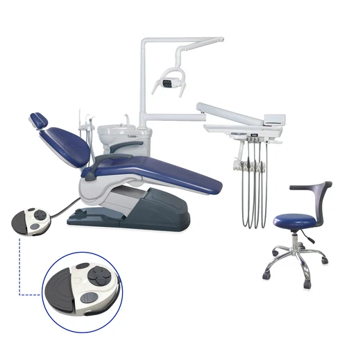 Dental Unit Chair Hard Leather+Dentist Stool + DDS+ New Foot Pedal Unidad silla image 14