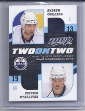 09-10 2009-10 UD MVP COGLIANO O'SULLIVAN BERNIER RAYMOND TWO ON TWO JERSEY