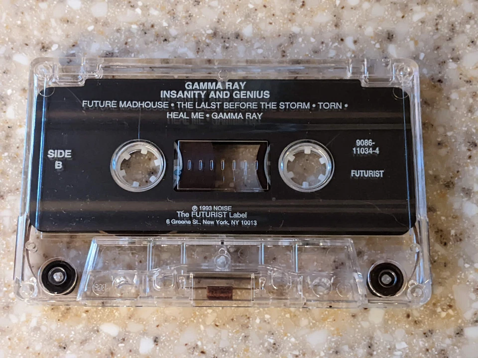Rare! GAMMA RAY - Insanity And Genius Promotional Cassette - 1993 Foto 4 de 4