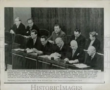 1958 Press Photo Members Of The Soviet Presidium Meeting At Kremlin In Moscow