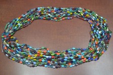 12 NECKLACES MULTI COLORS GLASS SEED LOVE BEADING BEADS 38"