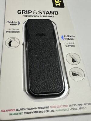 CLCKR Grip & Stand Adhesive Holder for Most Smartphone & Phone Case Black