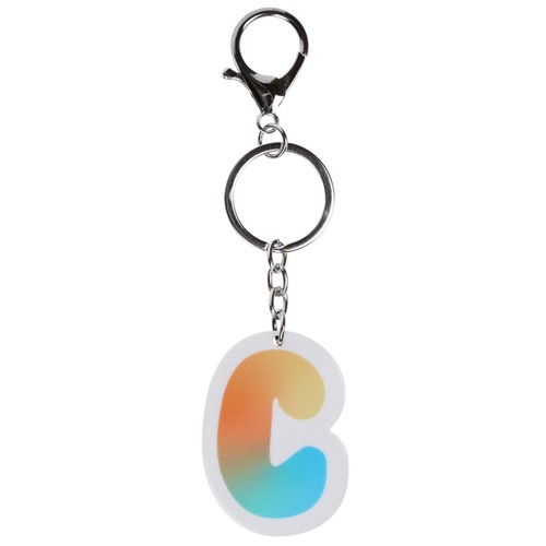 Alphabet Initial Keyring Kids Colourful Personalised Letter Name Tag Charm - Picture 7 of 51