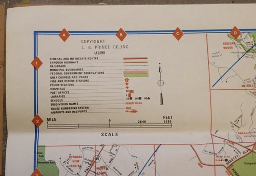 Vintage large color Street Map of Washington, DC, plus some surrounding areas - Picture 4 of 6