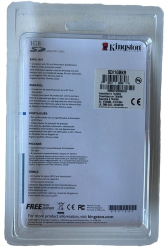 Kingston 1 GB SD Card SD/1GBKR New Sealed - Picture 2 of 2
