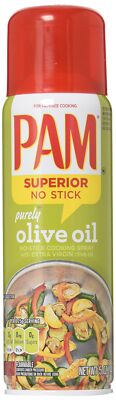 Pam Olive Oil Cooking Spray 5oz Pack of 2 No Fat Easy Cleanup Extra Virgin