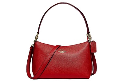 NWT COACH Lewis Crossbody Handbag True Red Xgrain Leather 80058