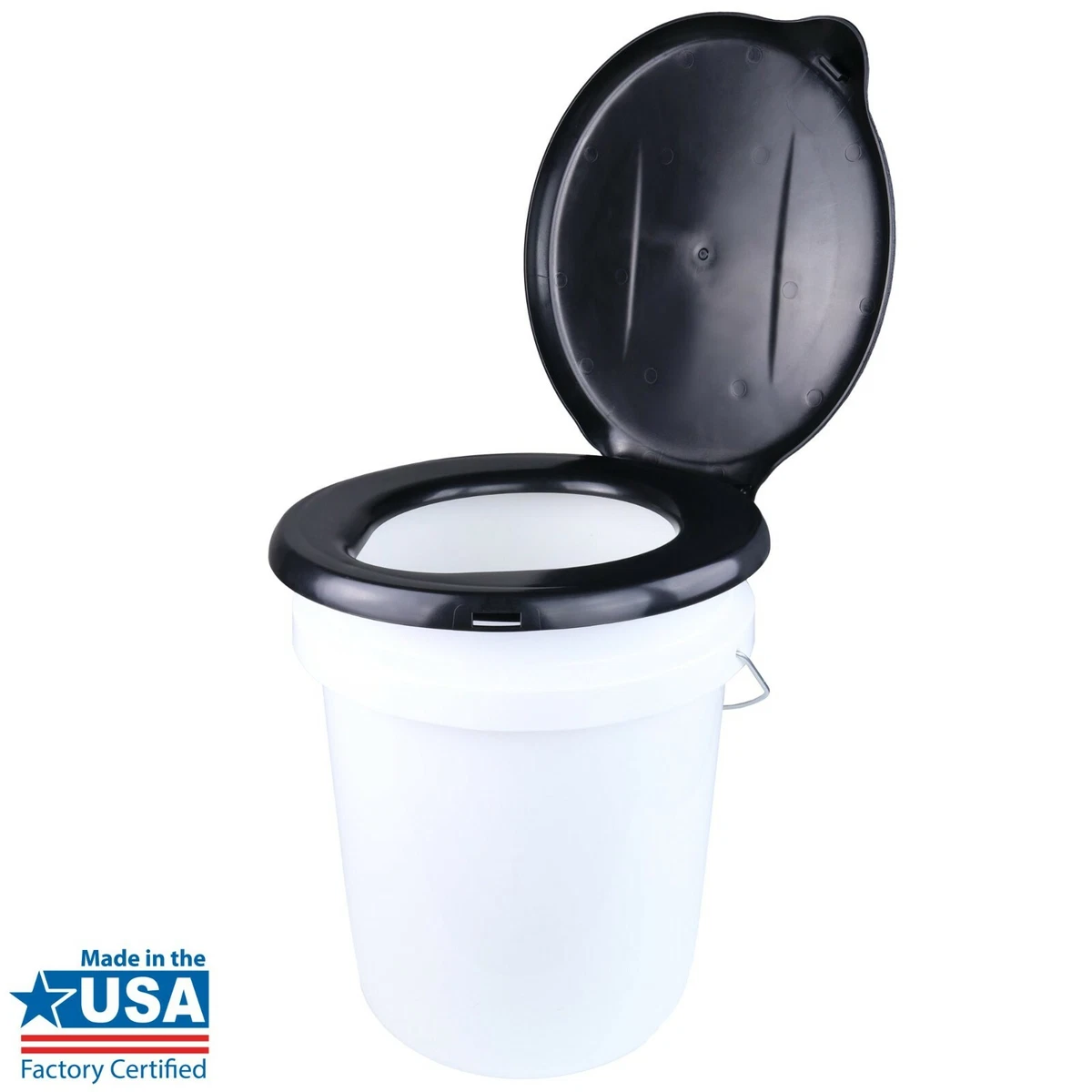 Ozark Trail Portable Camping Toilet Seat Cover With Folding Lid