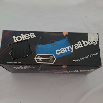 Totes Brand Carry All Bag Black NEW Expandable Bag