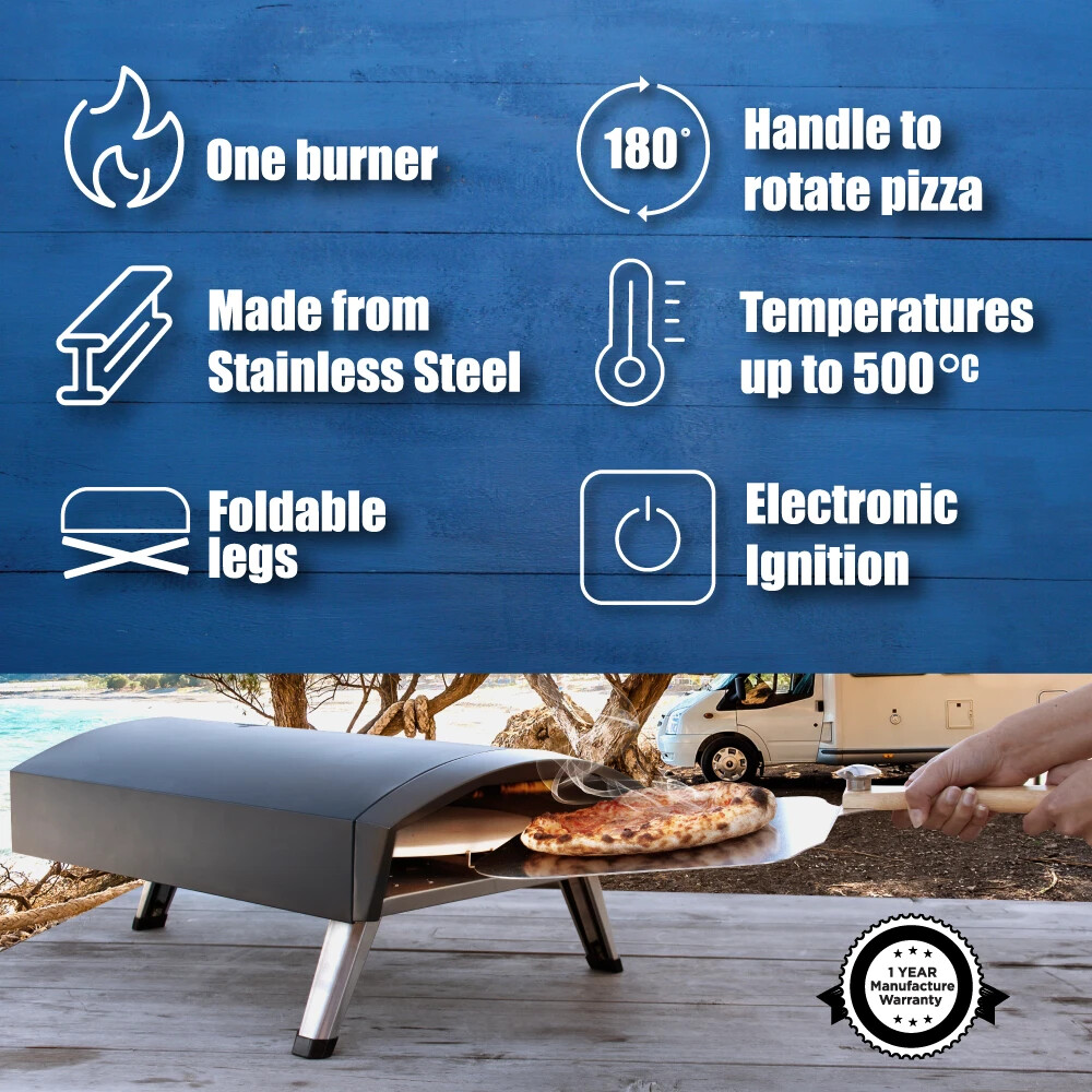 Outdoor Portable Pizza Oven (Rotating) with Accessories 500 degree