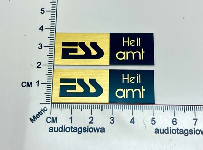 ESS Heil AMT Speaker Badge Logo Emblem PAIR