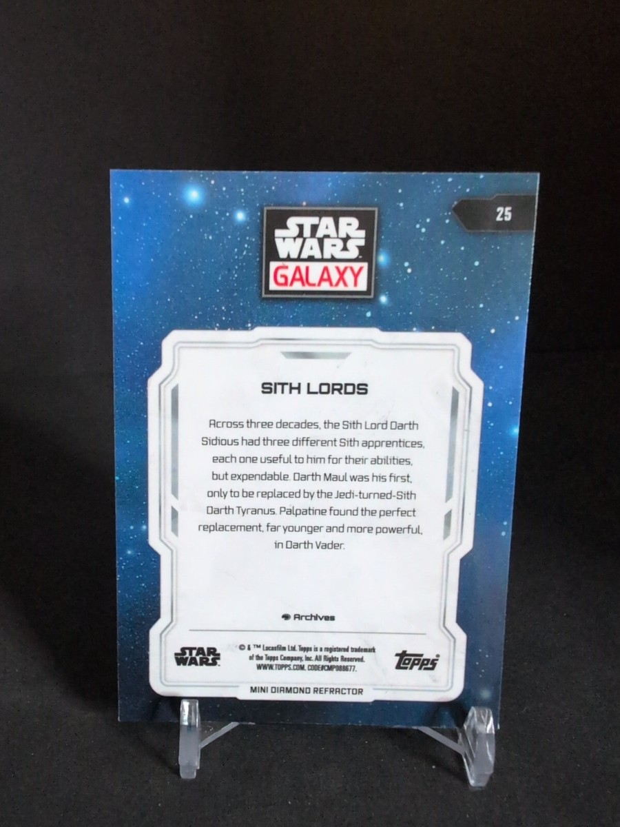 2024 Topps Chrome Star Wars Galaxy Sith Lords #25 Mini 2024 Topps Chrome Star Wars Galaxy Sith Lords #25 Mini