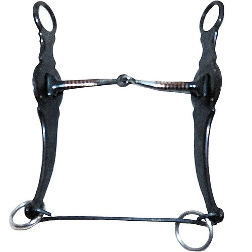 Sterlingsilber California Vaquero Rindshorn Schaft schwarz Stahl Show Trense Bit - Bild 10 von 10