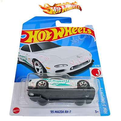 Hot Wheels 95 Mazda RX-7 White #170 Mainline 2024 Case J/K New (In